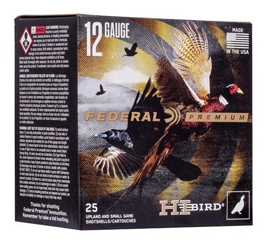 Federal Ammo HVF12H6 Premium Hi-Bird 12 Gauge 2.75in 1 1/4oz 6 Shot 25 Per view 2