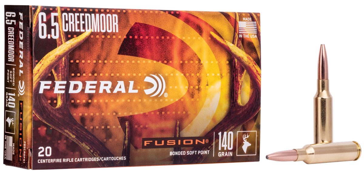 Federal F65CRDFS1 Fusion 6.5 Creedmoor 140gr Bonded Soft Point 20 Per Box/1