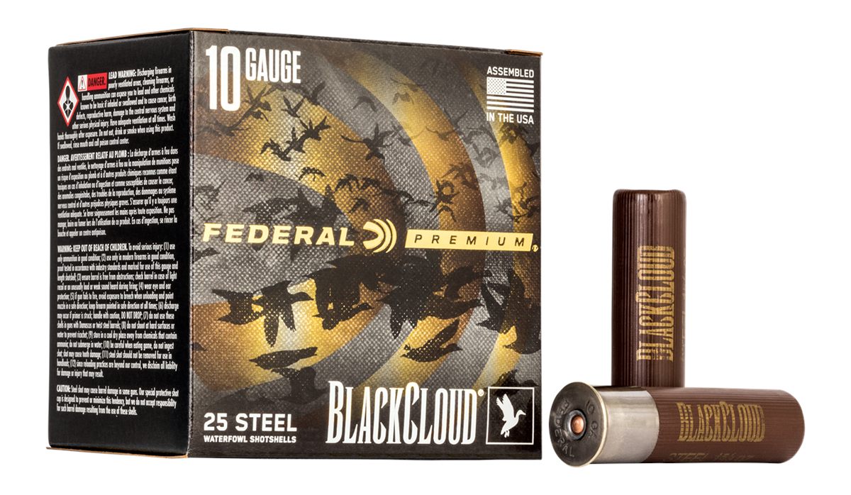 Federal Ammo Premium Black Cloud FS Steel Shotshell 10ga 3-1/2 1-5/8oz 1375