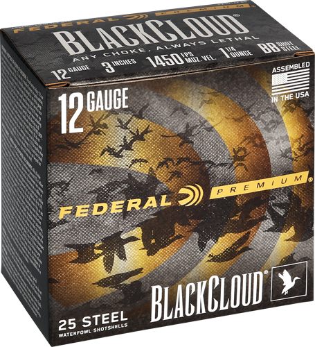 Federal PWBX142BB Black Cloud FS 12 Gauge 3in 1 1/4oz BBShot 25 Per Box/10 view 2