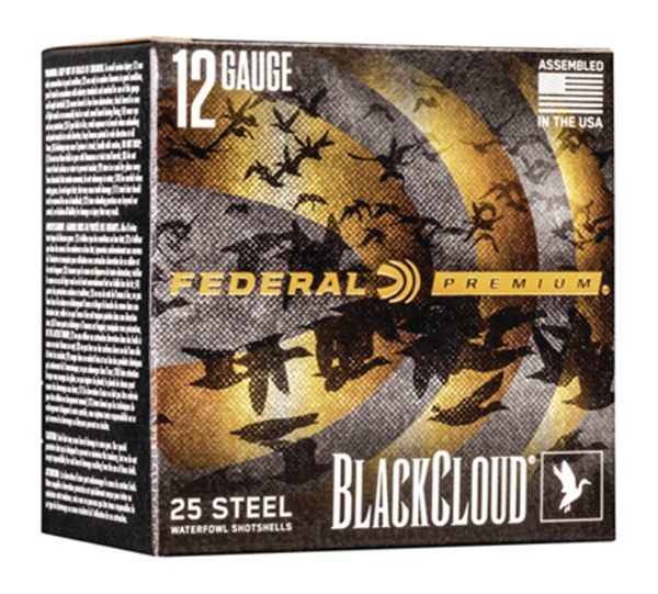 Federal Black Cloud FS Steel Shotshells 12 ga 3in 1/4oz 4 1450 fps 25/ct view 2