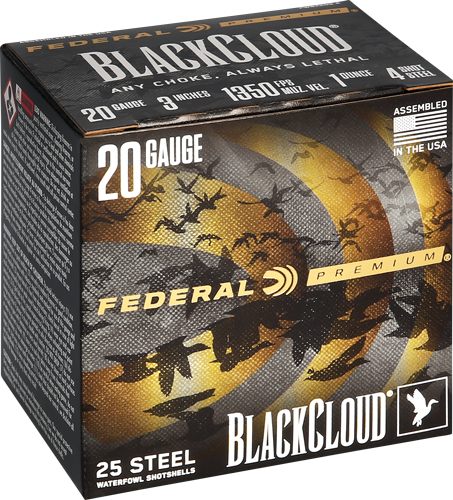 Federal PWBX2094 Black Cloud FS 20 Gauge 3in 1oz 4 Shot 25 Per Box/10 Case view 2