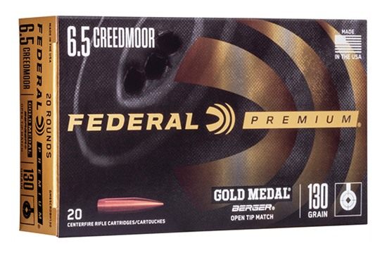 Federal GM65CRDBH130 Premium Gold Medal 6.5 Creedmoor 130gr Berger Hybrid O view 2