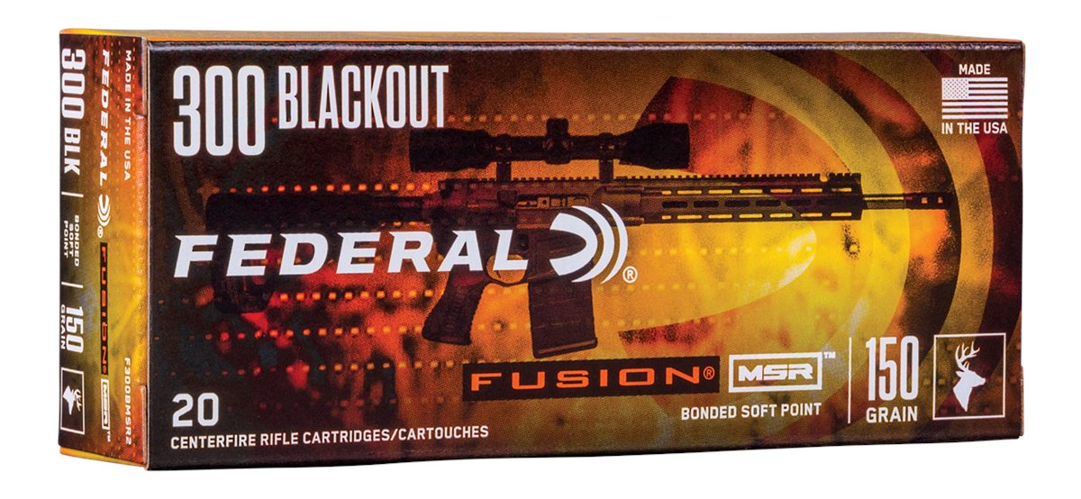 Federal F300BMSR2 Fusion MSR 300 Blackout 150gr Bonded Soft Point 20 Per Bo