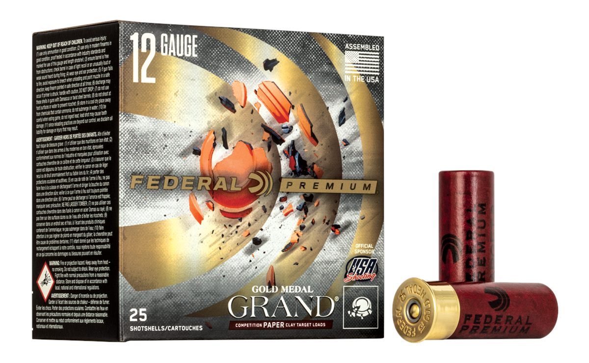 Federal GMT1718 Premium Gold Medal Paper 12 Gauge 2.75in 1 1/8oz 8 Shot 25