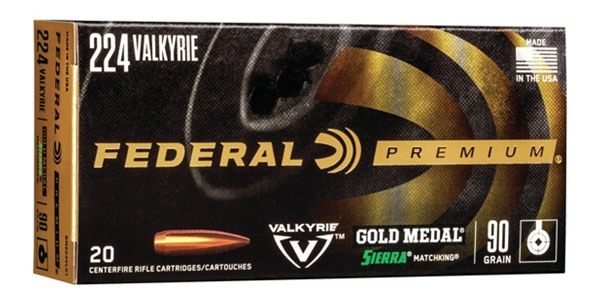 Federal Premium Gold Medal Sierra Matchking Ammunition .224 Valkyrie 90 gr view 2