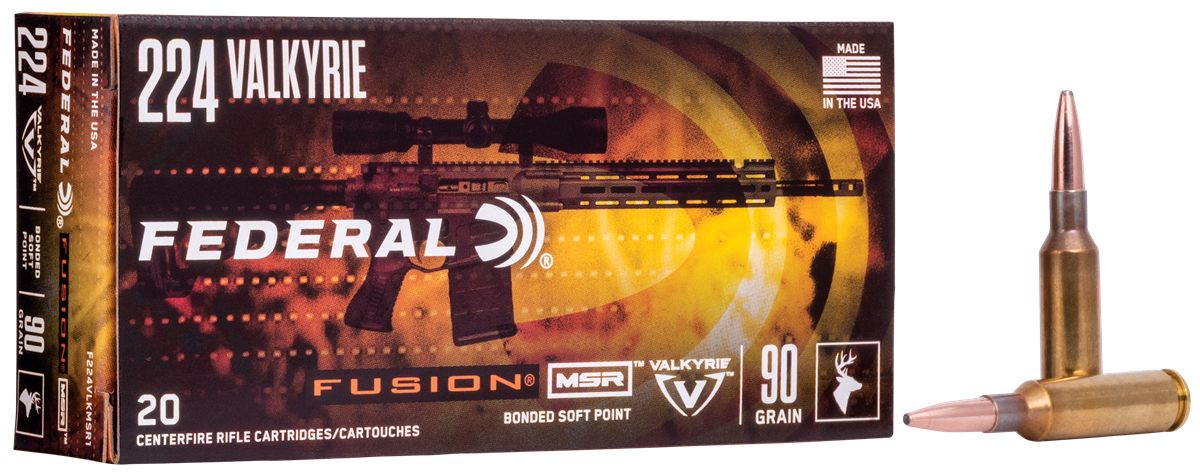 Federal F224VLKMSR1 Fusion MSR 224 Valkyrie 90gr Bonded Soft Point 20 Per B