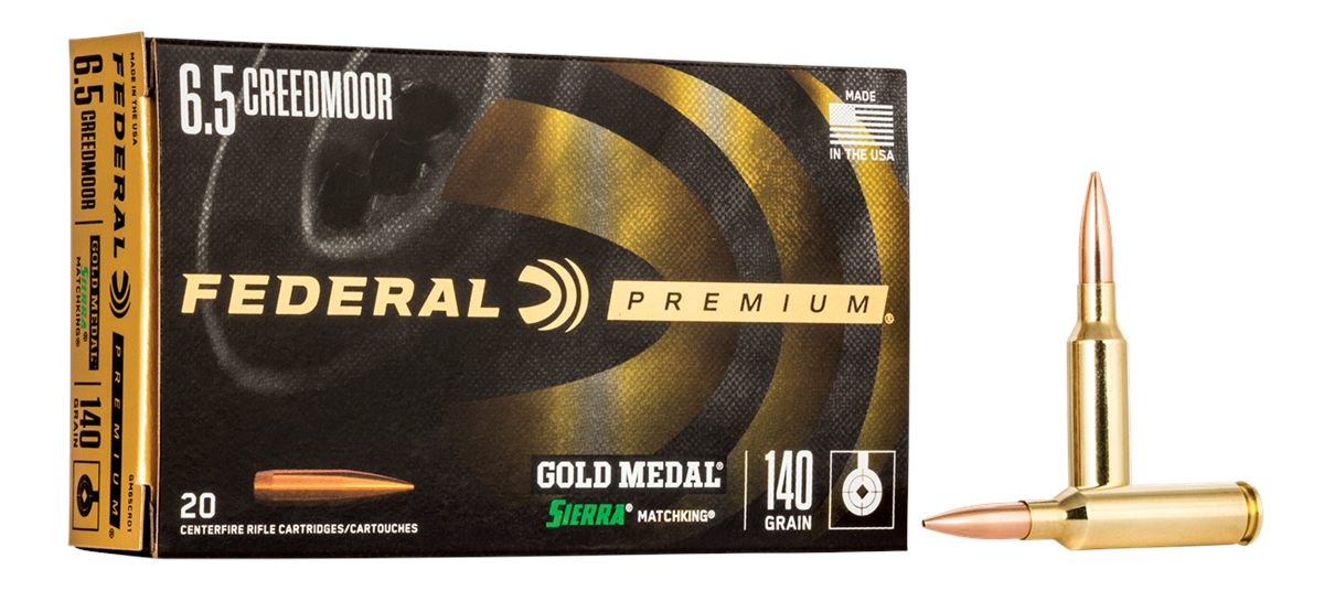Federal Cartridge GM65CRD1 Premium Gold Medal 6.5 Creedmoor 140gr Sierra Ma