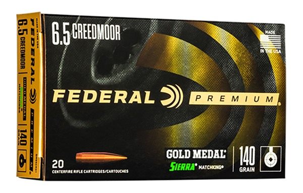 Federal Cartridge GM65CRD1 Premium Gold Medal 6.5 Creedmoor 140gr Sierra Ma view 2
