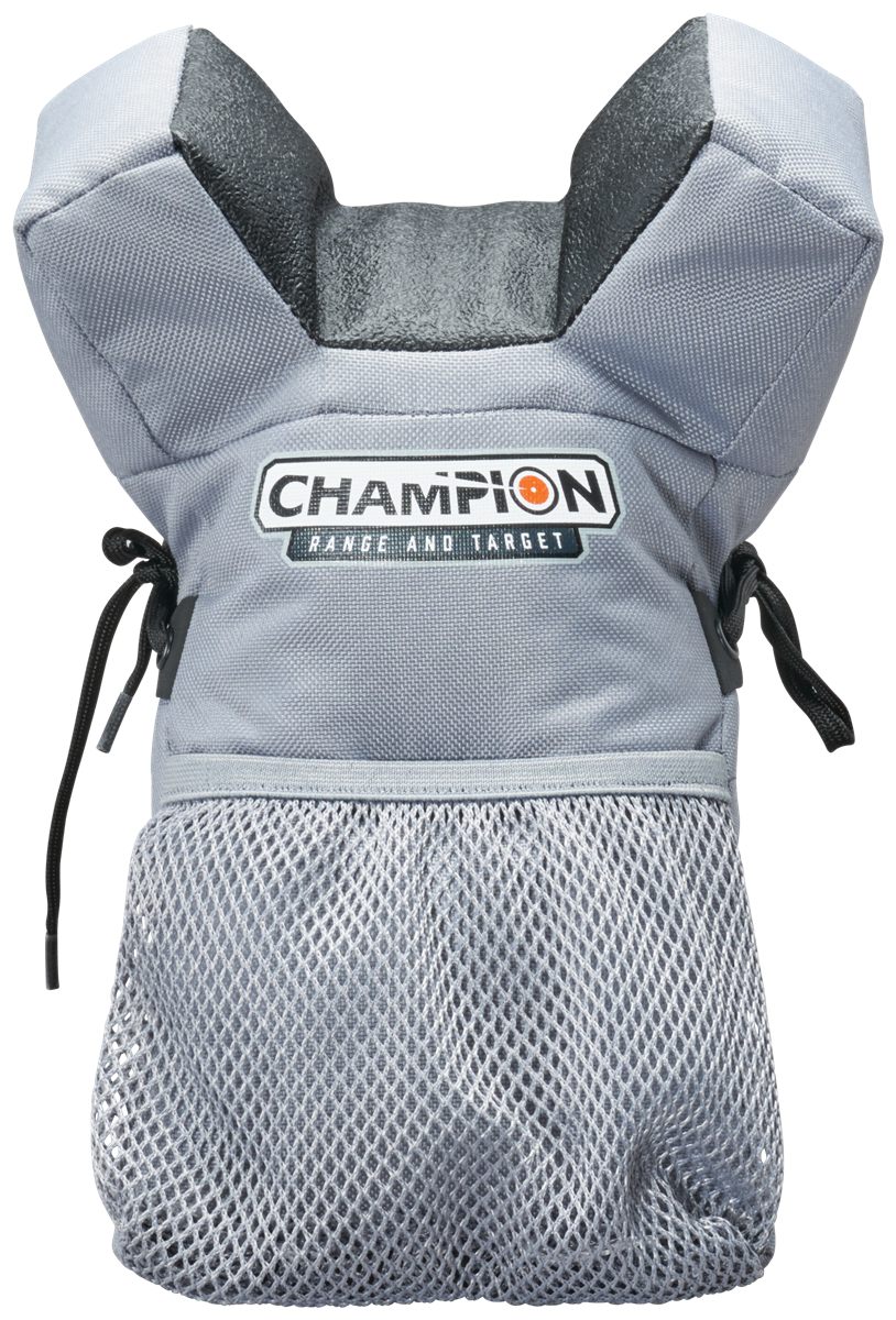Champion Range and Target Rail Rider Shooting Bag Grey Front One Size