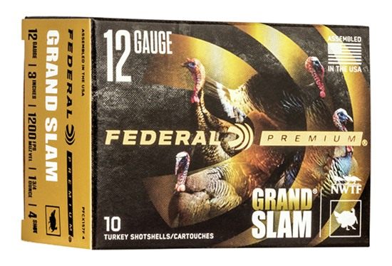 Federal PFCX157F4 Premium Grand Slam 12 Gauge 3in 1 3/4oz 4 Shot 10 Per Box view 3
