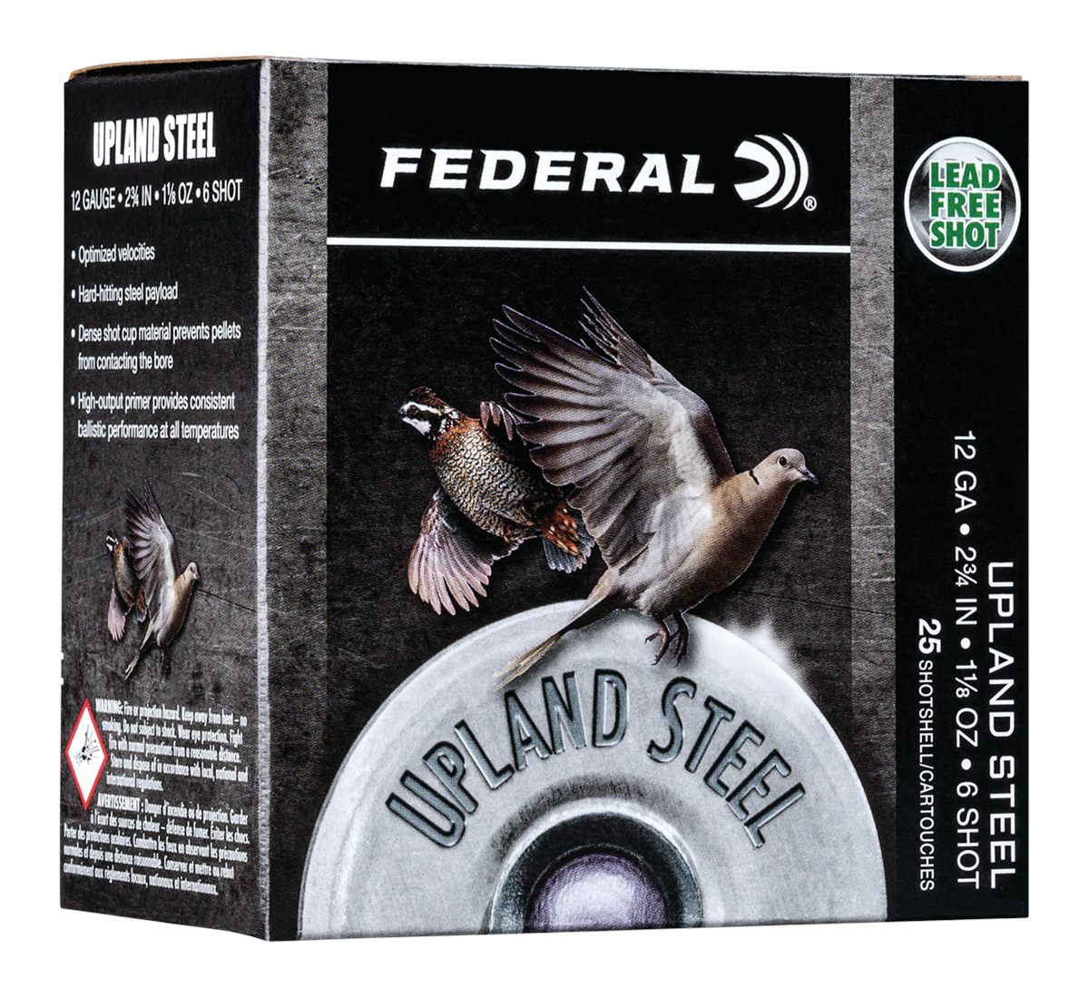 Federal USH126 Upland Field Range 12 Gauge 2.75in 1 1/8oz 6 Shot 25 Per Box