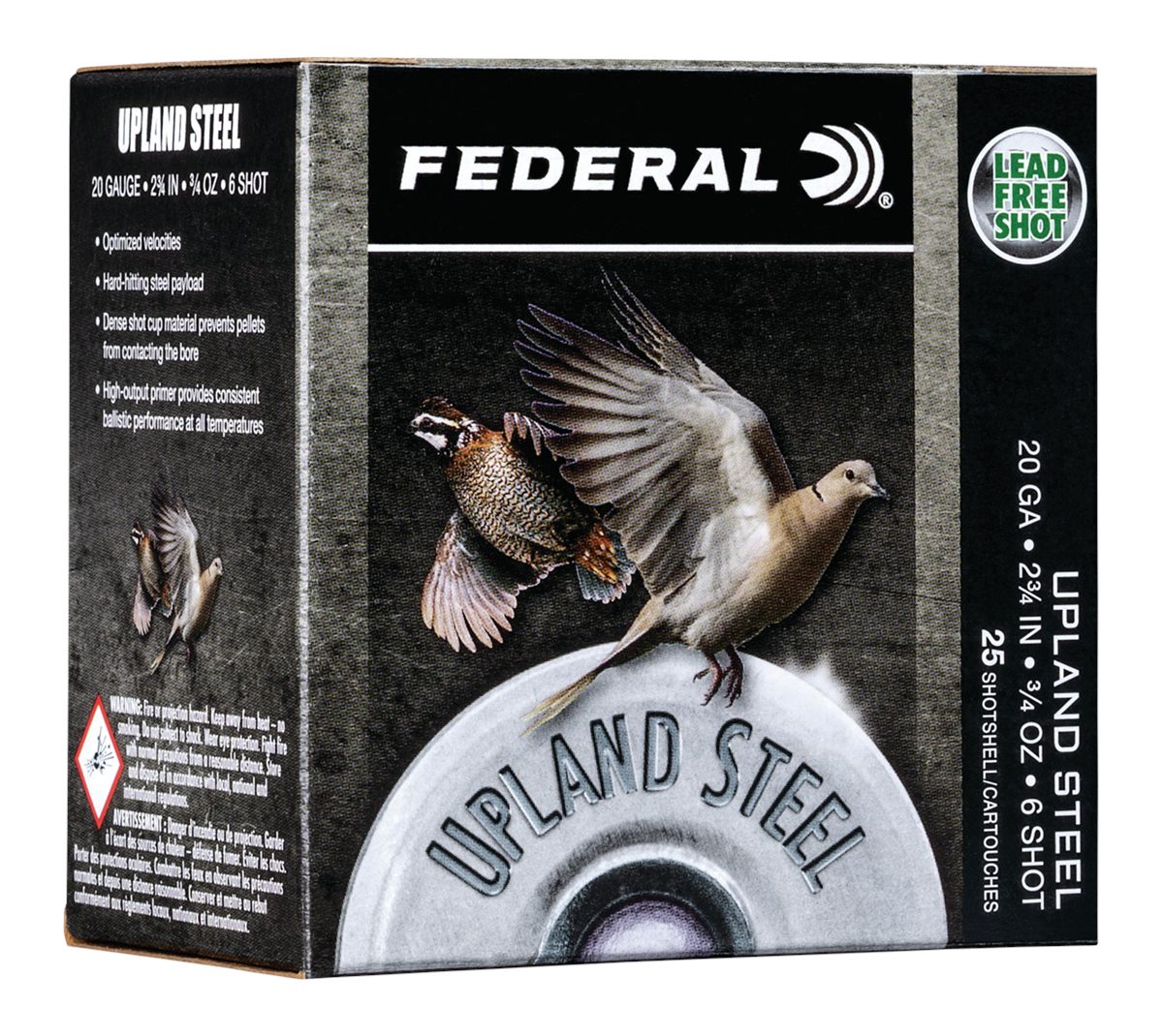 Federal Cartridge USH206 Upland Field Range 20 Gauge 2.75in 3/4oz 6 Shot 25