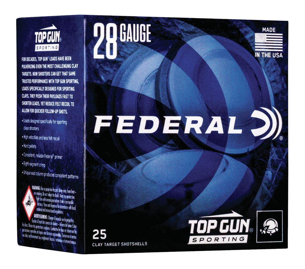 Federal Top Gun Sporting Shotshells 28 ga 2-3/4in oz 1330 fps 7.5 25/ct