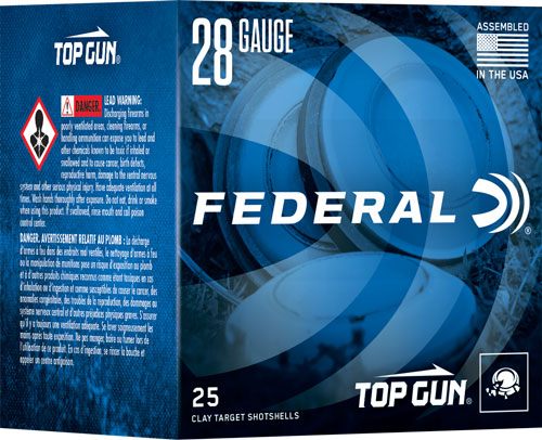 Federal TOP GUN 28GA 2.75in 3/4 OZ 7.5 1330FPS 250RD Case LOT