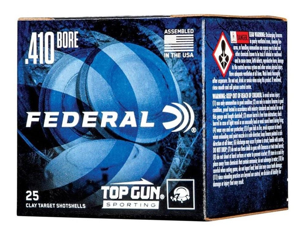 Federal Top Gun Sporting Shotshells .410 2-1/2in oz 1330 fps 8 25/ct view 2