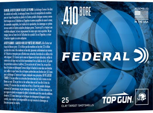 Federal TOP GUN 410 2.5in 1/2OZ 9 1330FPS 250RD Case LOT