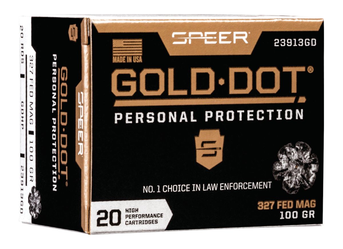 Speer 23913GD Gold Dot Personal Protection 327 FederalMag 100gr Hollow Poin