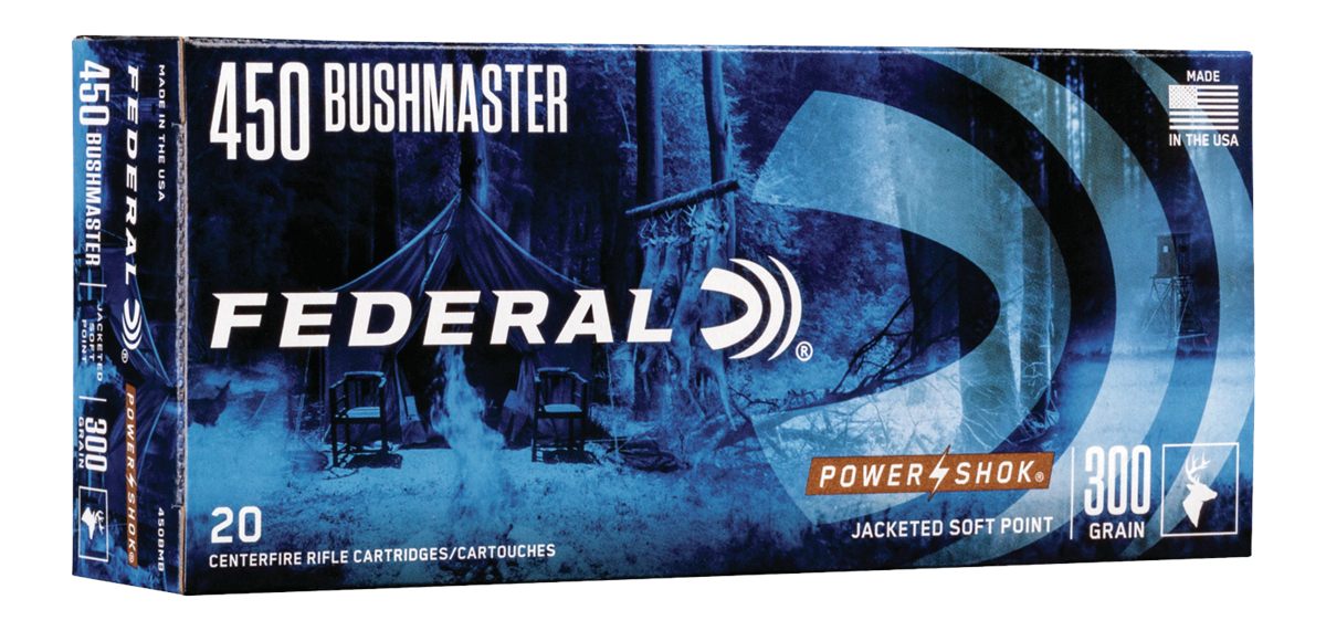Federal 450BMB Power-Shok 450 Bushmaster 300gr Jacketed Soft Point 20 Per B