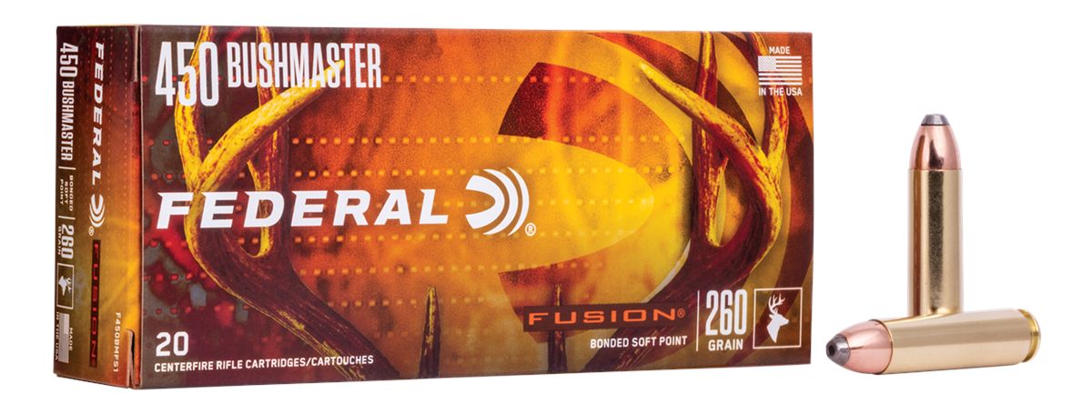 Federal F450BMFS1 Fusion 450 Bushmaster 260gr Bonded Soft Point 20 Per Box/