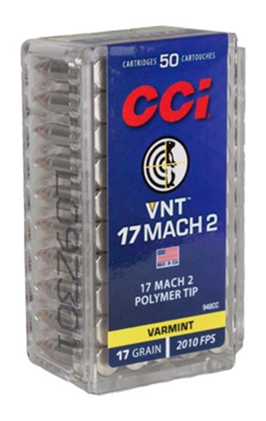 Cci 948CC VNT Rimfire 17 Mach2 17gr Varmint Tipped 50 Per Box/100 Case view 3