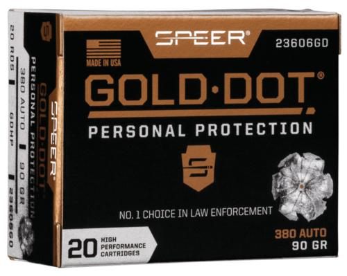 Speer Ammunition 23606GD Gold Dot Personal Protection 380ACP 90gr Hollow Po view 2