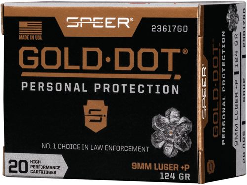 Speer Ammunition 23617GD Gold Dot Personal Protection 9mmLuger+P 124gr Holl view 2