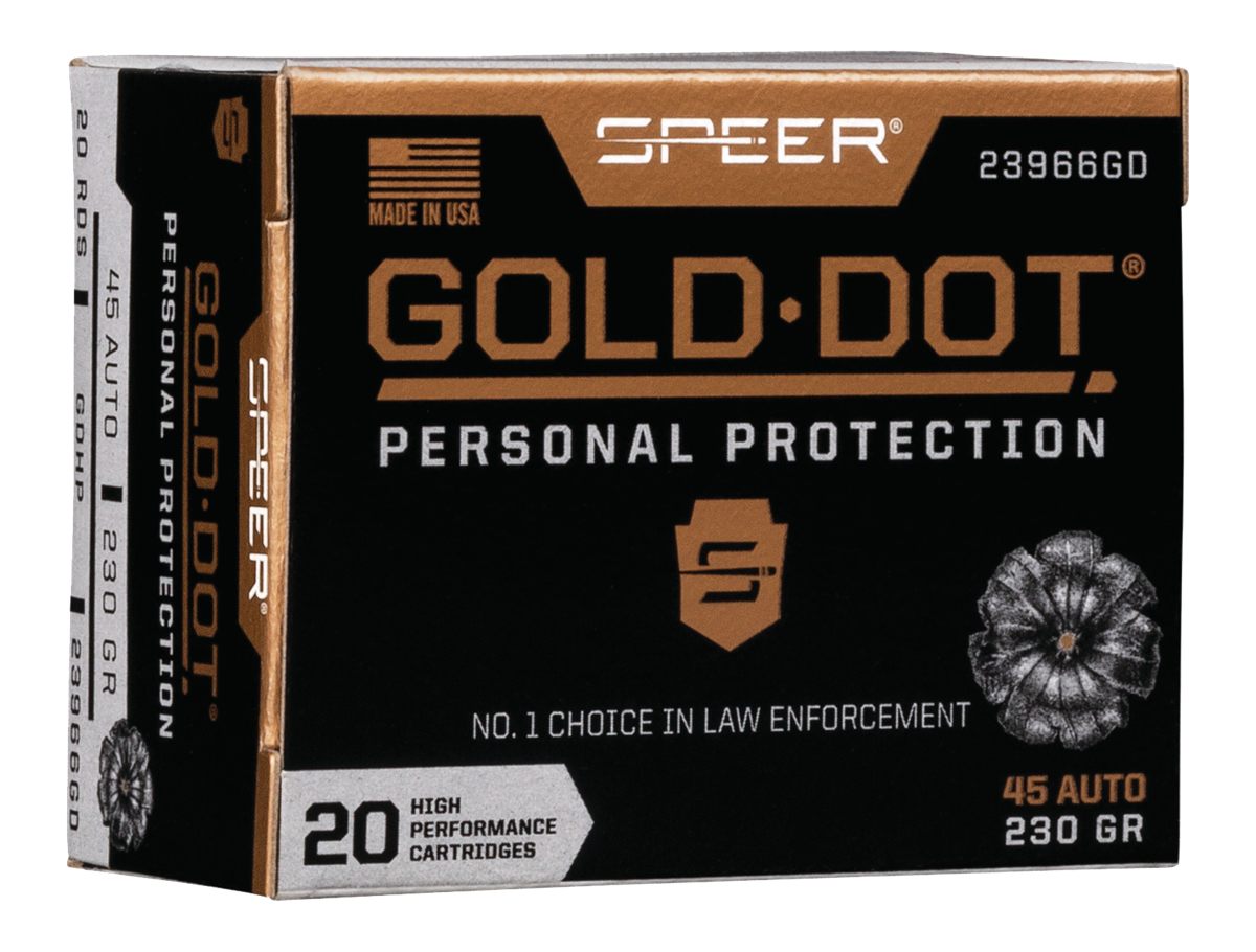 Speer Ammunition 23966GD Gold Dot Personal Protection 45ACP 230gr Hollow Po