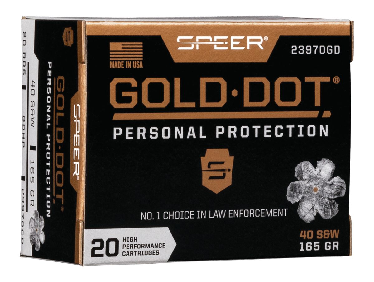 Speer 23970GD Gold Dot Personal Protection 40S W 165gr Hollow Point 20 Box/