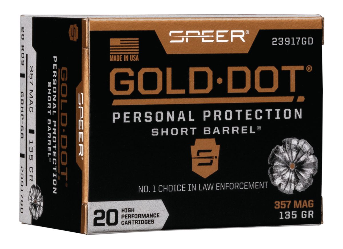 Speer 23917GD Gold Dot Personal Protection Short Barrel 357 Mag 135gr Hollo