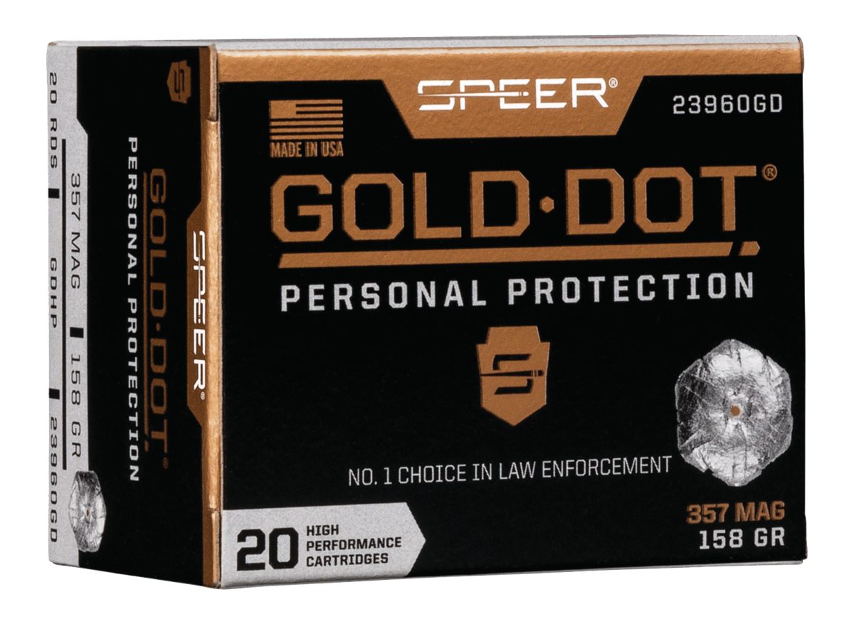 Speer 23960GD Gold Dot Personal Protection 357 Mag 158gr Hollow Point 20 Bo