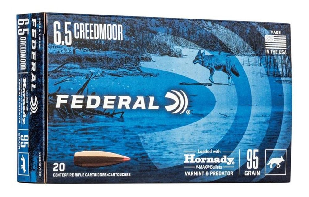 Federal V65CRDVM95 Varmint Predator 6.5 Creedmoor 95gr Hornady V-Max 20 Per view 2