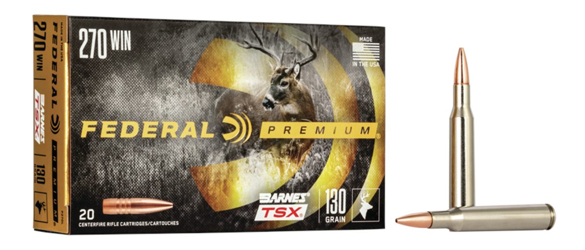 Federal P270L Premium 270 Win 130gr Barnes TSX 20 Per Box/10 Case