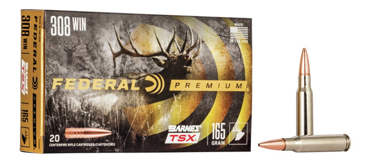 Federal P308H Premium 308 Win 165gr Barnes TSX 20 Per Box/10 Case