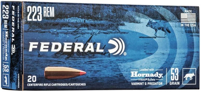 Federal V223VM53 Varmint Predator 223 Rem 53gr Hornady V-Max 20 Per Box/10 view 5