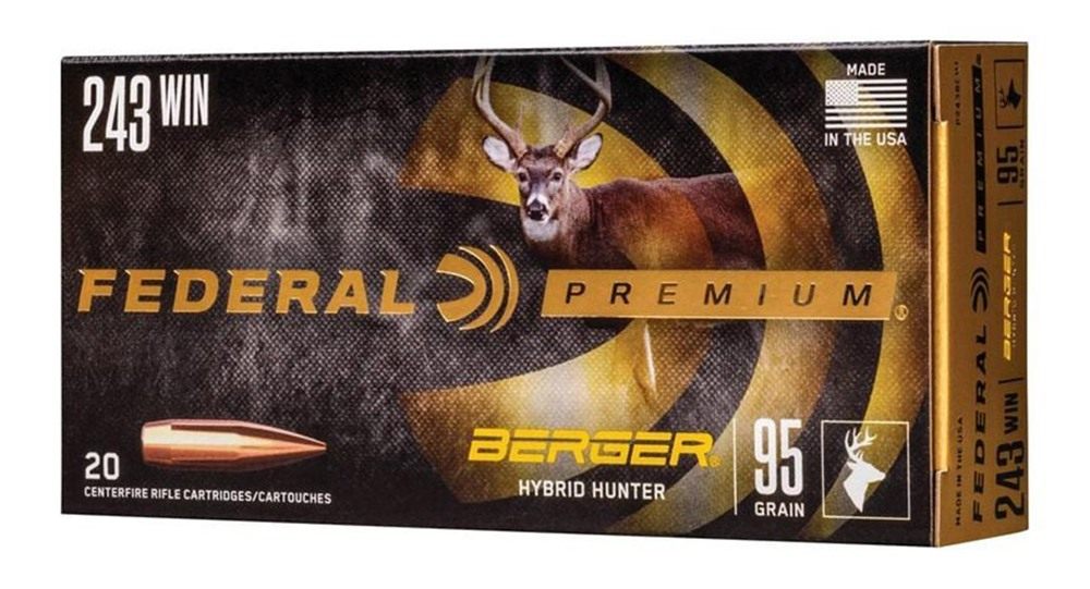 Federal Classic Hunter Berger Hybrid Rifle Ammunition .243 Win 95 gr BTHP 3 view 2