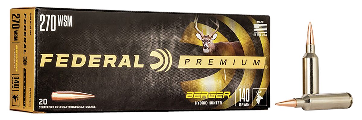 Federal Classic Hunter Berger Hybrid Rifle Ammunition .270 WSM 140 gr BTHP