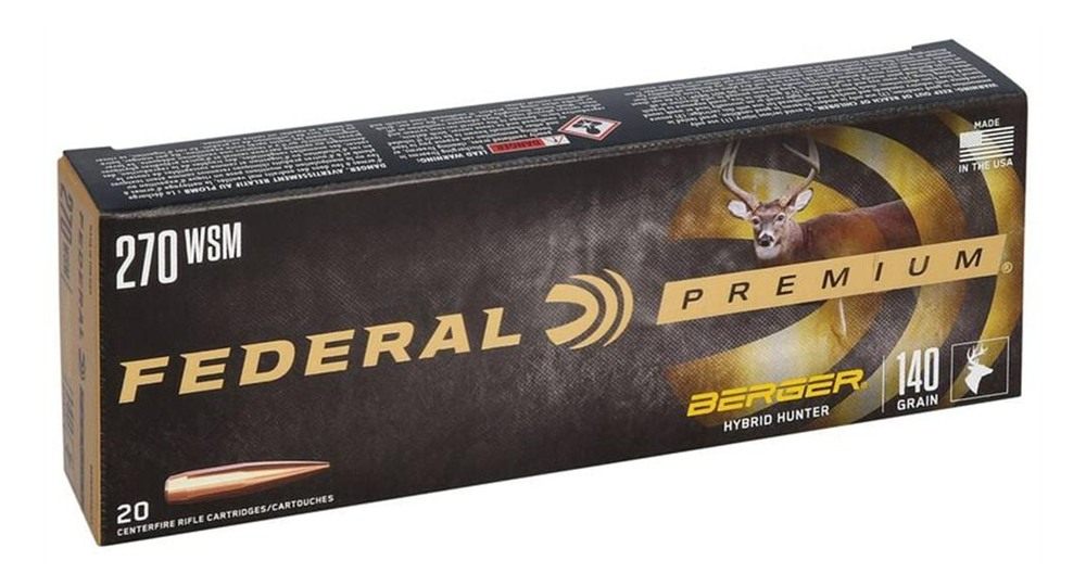 Federal Classic Hunter Berger Hybrid Rifle Ammunition .270 WSM 140 gr BTHP view 2