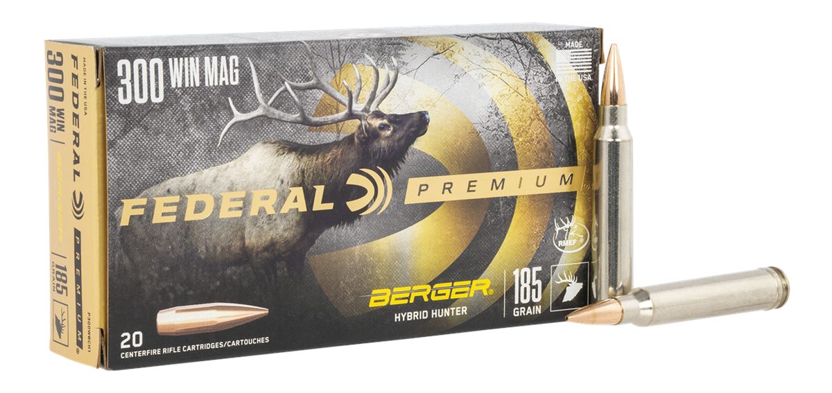 Federal Classic Hunter Berger Hybrid Rifle Ammunition .300 Win Mag 185 gr B