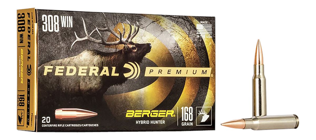Federal Cartridge Classic Hunter Berger Hybrid Rifle Ammunition .308 Win 16