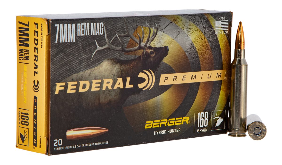 Federal Classic Hunter Berger Hybrid Rifle Ammunition 7mm Rem Mag 168 gr 28