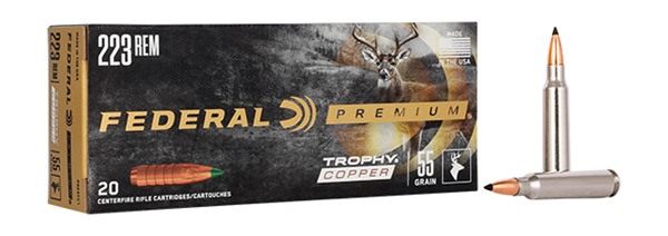 Federal Premium Vital-Shok Trophy Copper Rifle Ammunition .223 Rem 55 gr Po view 2