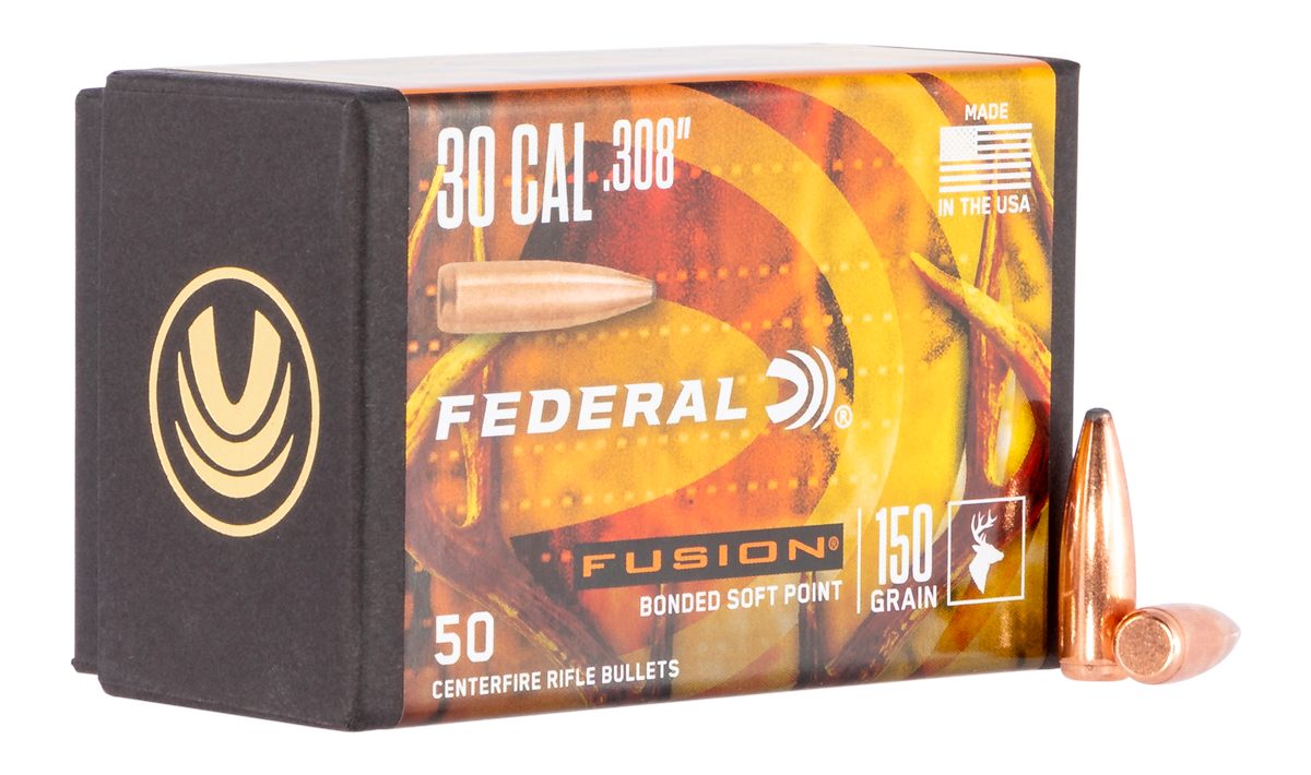 Federal FB308F1 Fusion Component 30 Cal .308 150 gr Soft Point 50 Per Box/