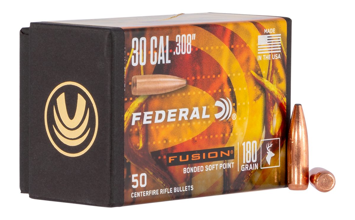 Federal FB308F4 Fusion Component 30 Cal .308 180 gr Soft Point 50 Per Box/