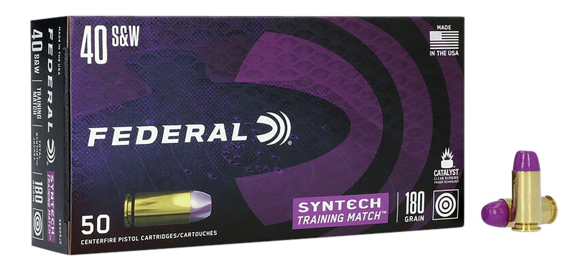 Federal AE40SJ2 Syntech Training Match 40S W 180gr Total Jacket Flat Nose 5