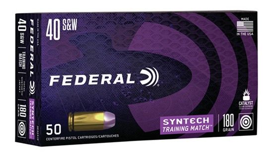Federal AE40SJ2 Syntech Training Match 40S W 180gr Total Jacket Flat Nose 5 view 2
