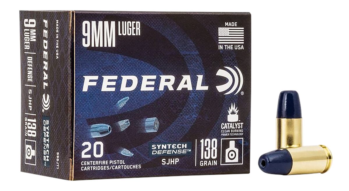 Federal S9SJT1 Syntech Defense 9mmLuger 138gr Segmented Jacketed Hollow Poi