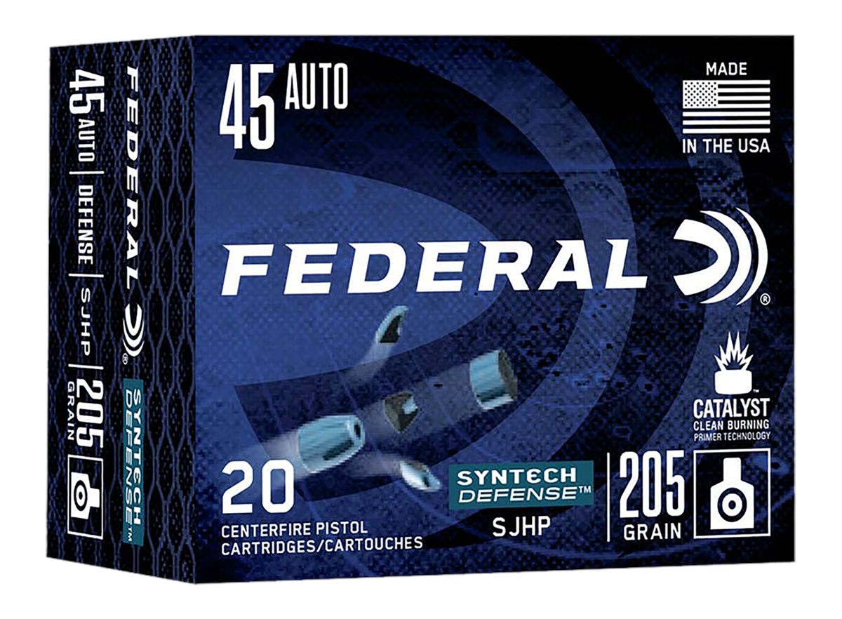 Federal S45SJT1 Syntech Defense 45ACP 205gr Segmented Jacketed Hollow Point
