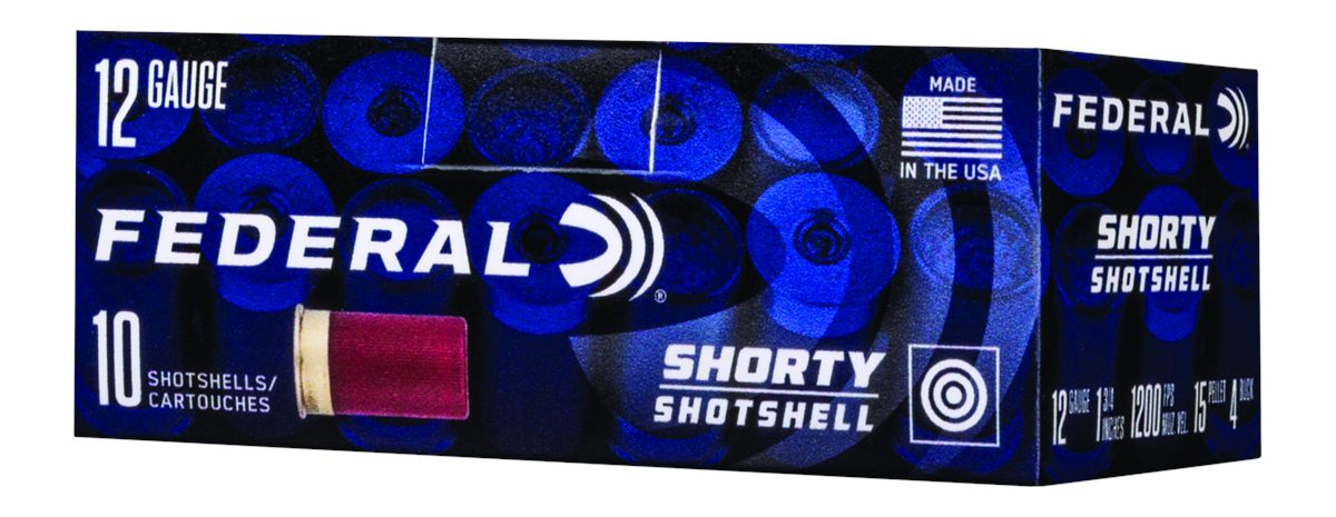 Federal Cartridge SH1294B Shorty 12 Gauge 1.75in 15/16oz 4 BuckShot 15 Pell