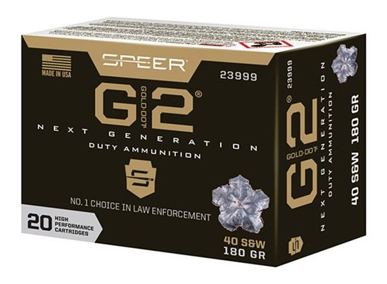 Speer Ammunition Gold Dot Handgun 40 S W 180gr G2 1015 fps 20/ct